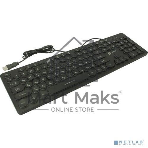 Клавиатура Oklick 420MRL черный USB slim Multimedia LED