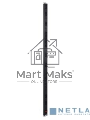 Вертикальный блок розеток ЦМО Rem-16 с выкл., 14 IEC 60320 C13, 10 C19, вход C20 16A, алюм., 33-38U (R-16-14C13-10C19-V-1420)