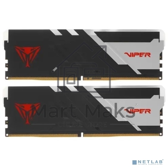 Оперативная память Patriot Viper Venom, DDR5, 64GB (2x32GB), 5200MHz, CL40, DIMM, с радиаторами, RGB, черный