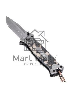 Нож складной Denzel, многоцелевой, системы Liner-Lock, с накладкой G10 на прямой рук-ке+стеклобой 79208