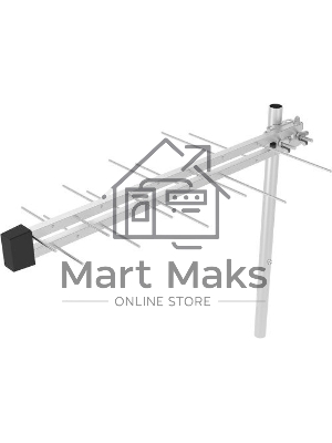 Антенна телевизионная Denn DAE603 25дБ активная черный каб.:8.5м