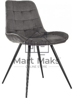 Стул для дома Бюрократ CH-K2_2 комплект 2шт т.серый Holland 18 металл черный на ножках (CH-K2_1/HL18_2)