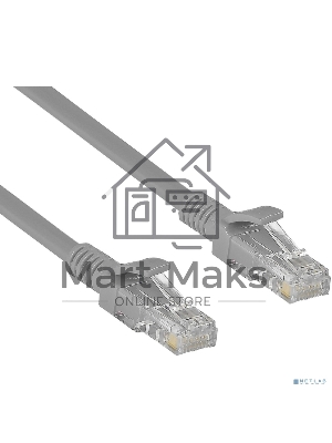 Коммутационный шнур ExeGate EX258663RUS Патч-корд UTP кат. 5e, 0.3м ExeGate серый