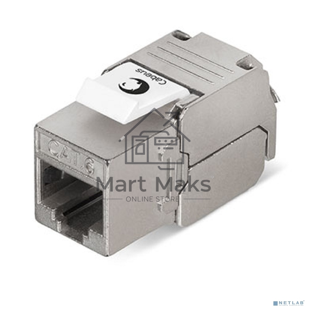 Модуль универсальный Cabeus, keystone, 1хRJ45(8P8C), Toolless, кат. 6, экр., белый