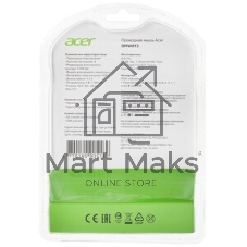 Мышь проводная Acer OMW012 черный/красный, 1200 dpi, USB, кнопки - 3