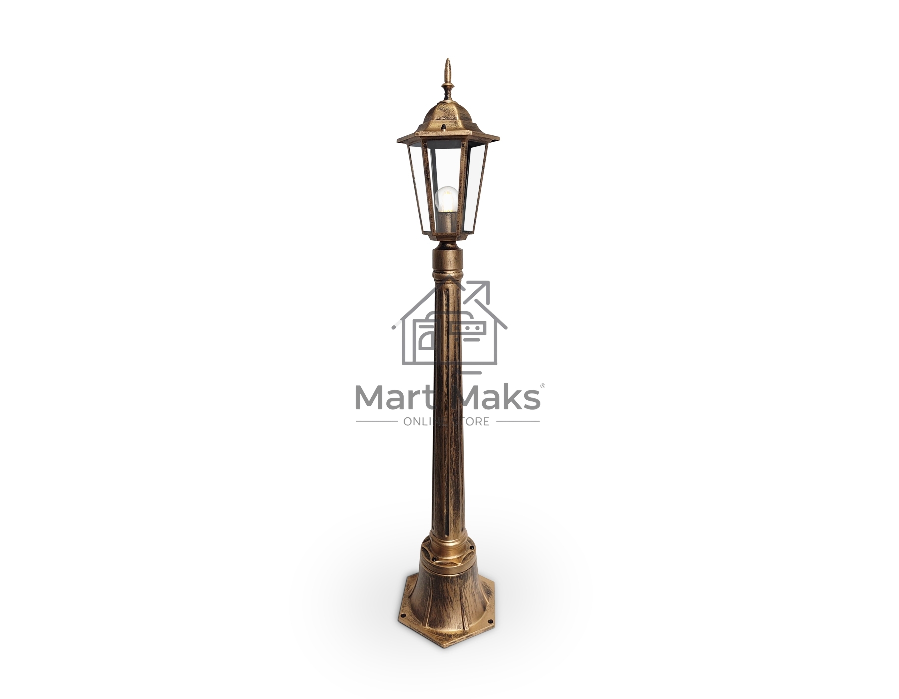 Светильник Ambrella light ST2039 GD/BK/CL золото/черный/прозрачный IP54 E27 max 40W D150*1100