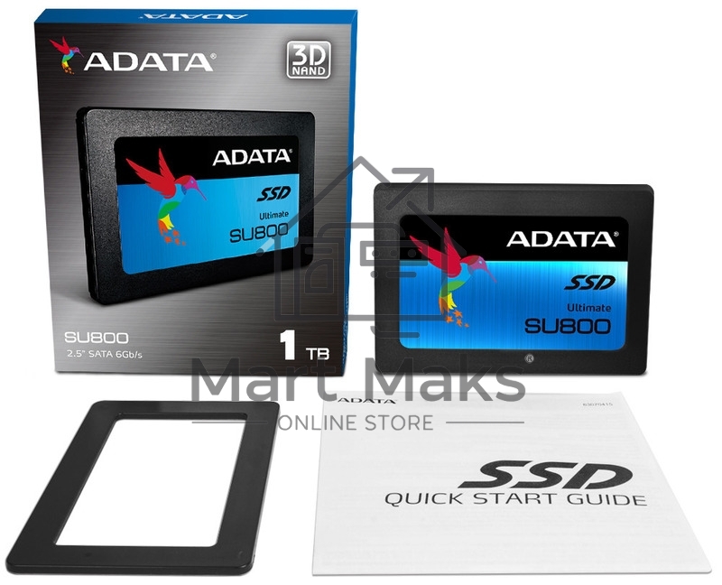 Накопитель SSD ADATA SU800, 1Tb, SATA III, 2.5