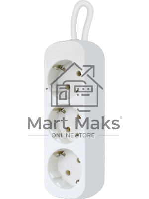 Удлинитель Defender E350 белый 5.0 м, 3 розетки 