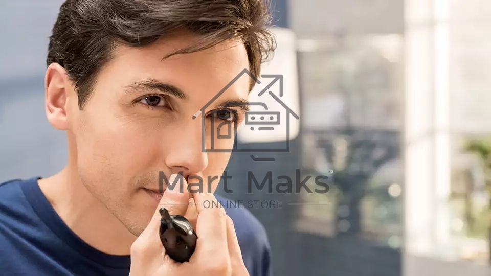 Триммер для носа и ушей Philips, черный, пластик, батарейка АА в комплекте