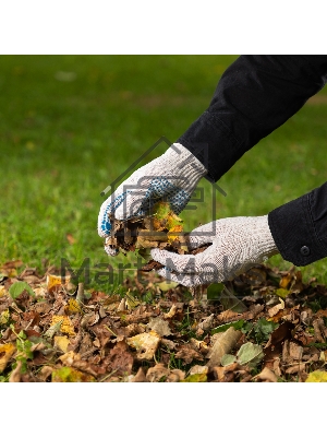 Перчатки трикотажные, с ПВХ точкой, 5 пар в упаковке, 7 класс Россия