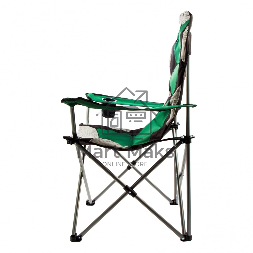 Кресло складное с подлокотниками и подстаканником 60x60x110/92 см, Camping Palisad