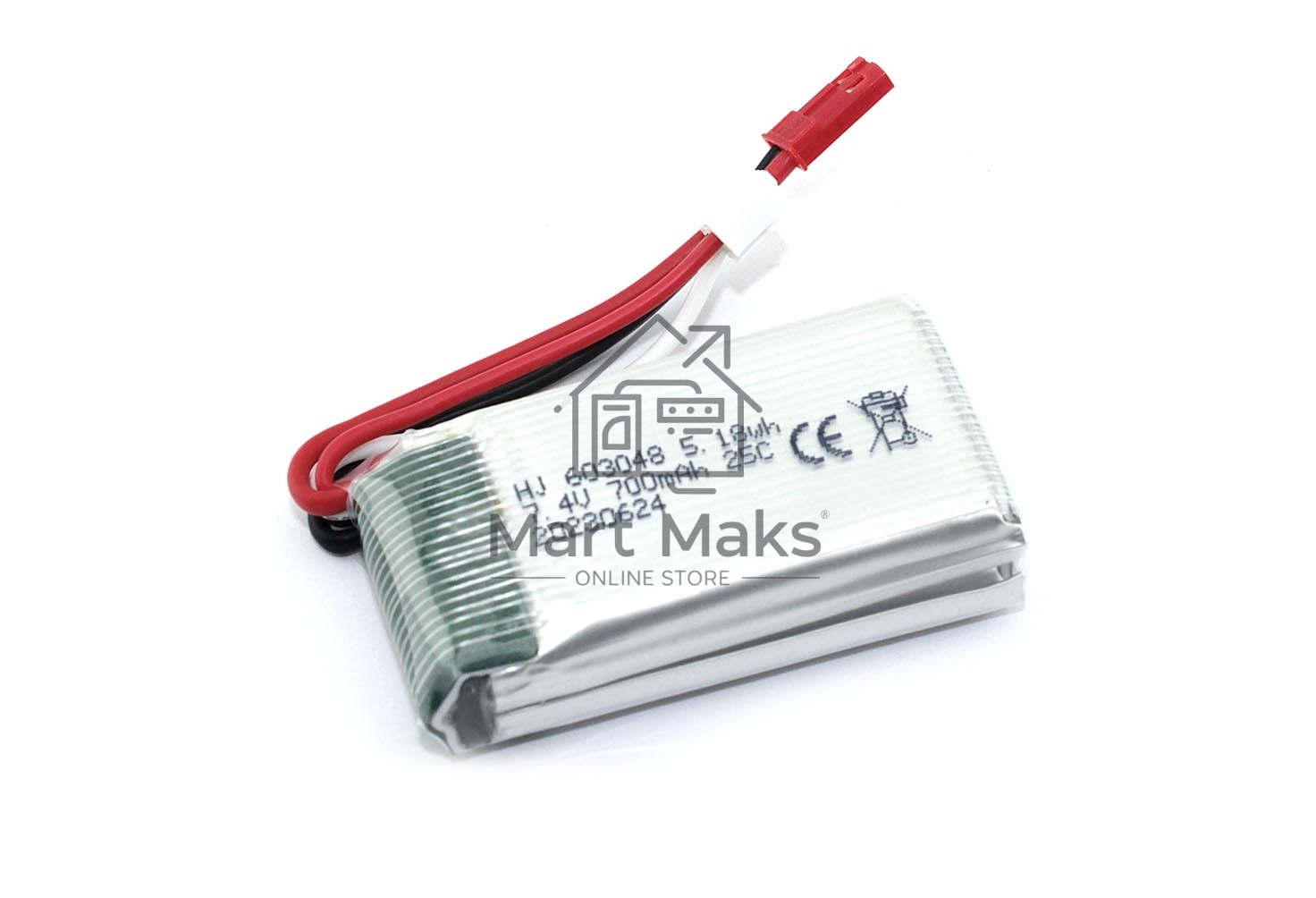Аккумулятор Li-Pol 7.4V 603048 700mAh JST