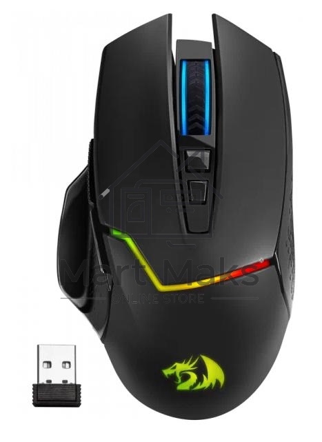 Мышь беспроводная Redragon Mirage Pro черный, 8000 dpi, радиоканал, USB, кнопки - 9