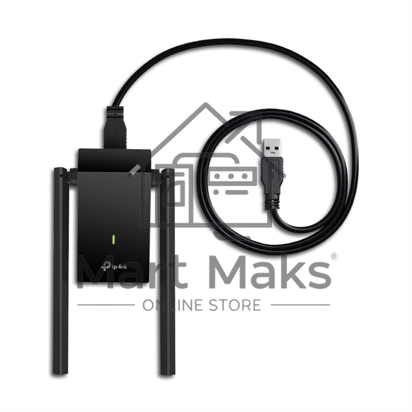 Адаптер TP-Link AC1300Mbps Dual-band High-Gain wireless USB adapter, 867Mbps at 5G and 400Mbps at 2.4G, two high gain antennas, USB 3.0, USB extension cable, support wave 2 MU-MIMO, full compatible with Windows and macOS.