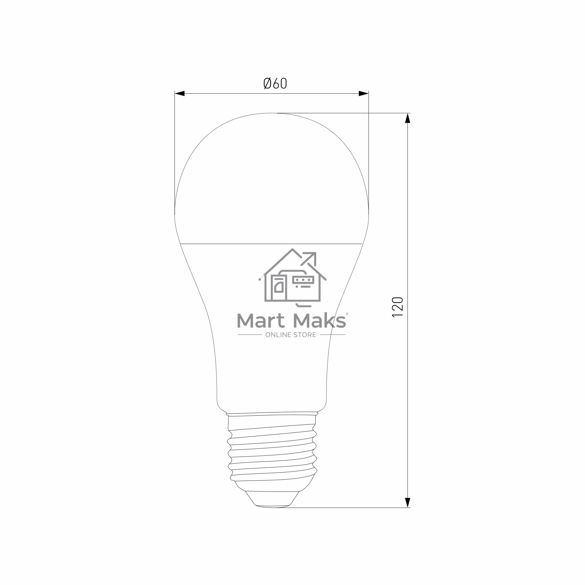 BLE2778 / Умная лампа Classic LED А60 Е27 12W 3300К-6500К CCT+DIM