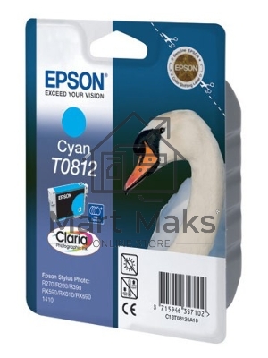Картридж струйный Epson C13T11124A10 голубой для Epson R270/290/RX590