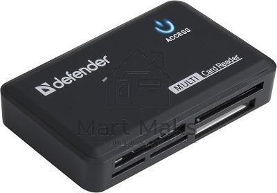 Кардридер DefenderOPTIMUS, до 4 типов карт одновременно + кабель USB 2.0 A(M) - MiniB (M) длина 1 м.