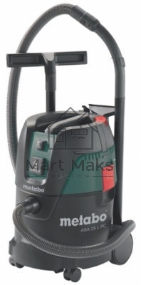 Пылесос строительный Metabo ASA 25 L PC 602014000 Пылесос 1250вт,розетка,ручн.очистка, бак 25л, вес 8.3 кг