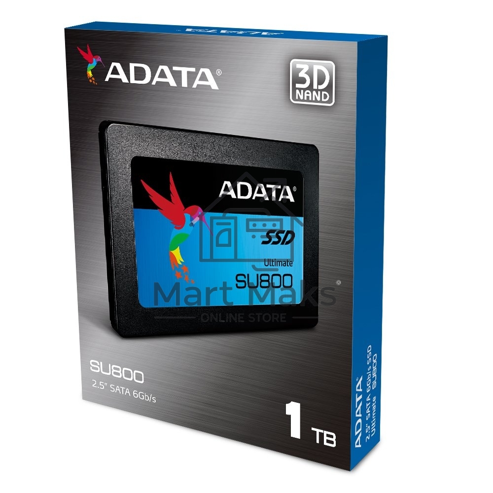 Накопитель SSD ADATA SU800, 1Tb, SATA III, 2.5