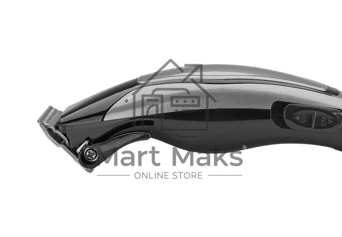 Машинка для стрижки волос Centek CT-2102 (черный/серый) 12 Вт, высококач.сталь, эргоном. дизайн, 4 насадки