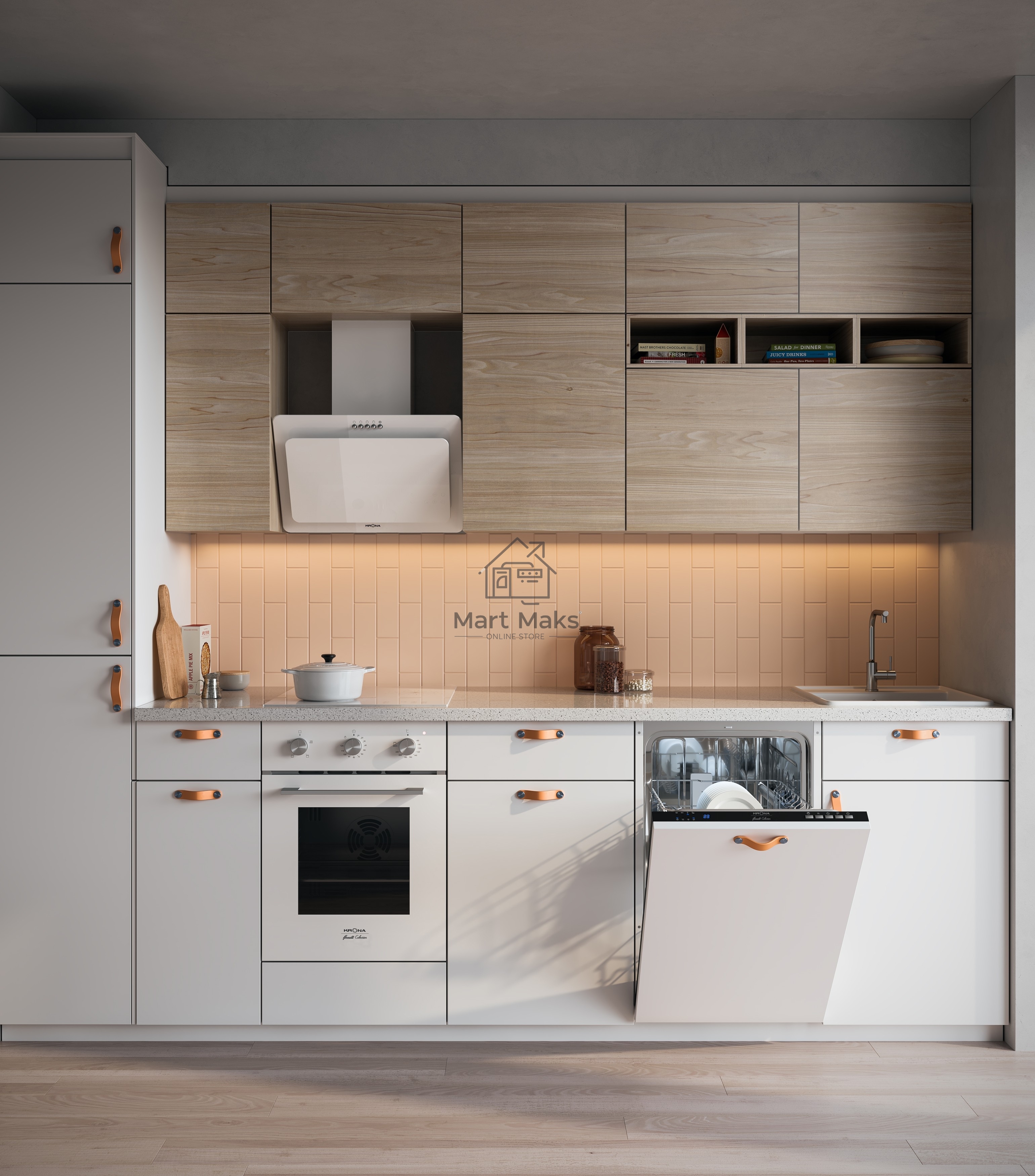 Электрический духовой шкаф Krona BREVE 45 WH, встраиваемый