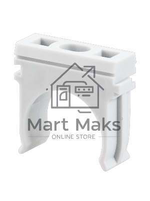 Крепеж-клипса для труб, Ø32 мм, серая, 100 шт./уп.