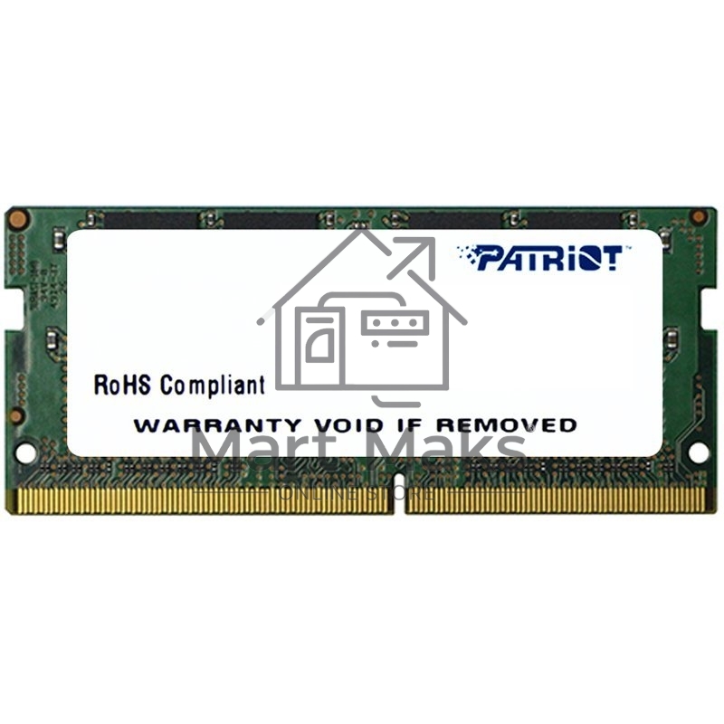 Оперативная память Patriot Signature, DDR4, 16GB (1x16 GB), 2400 MHz, CL17, SO-DIMM
