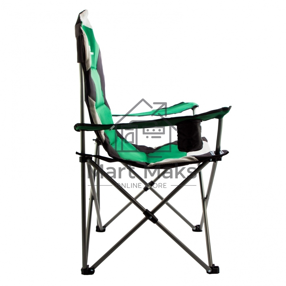 Кресло складное с подлокотниками и подстаканником 60x60x110/92 см, Camping Palisad