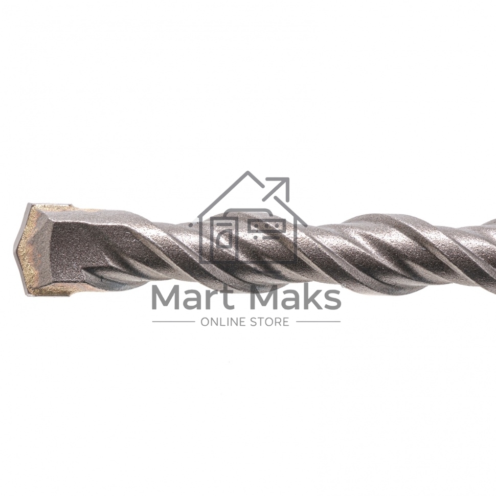 Бур по бетону, двойная спираль, Cobalt W-tip, 10x210 мм, SDS PLUS Denzel