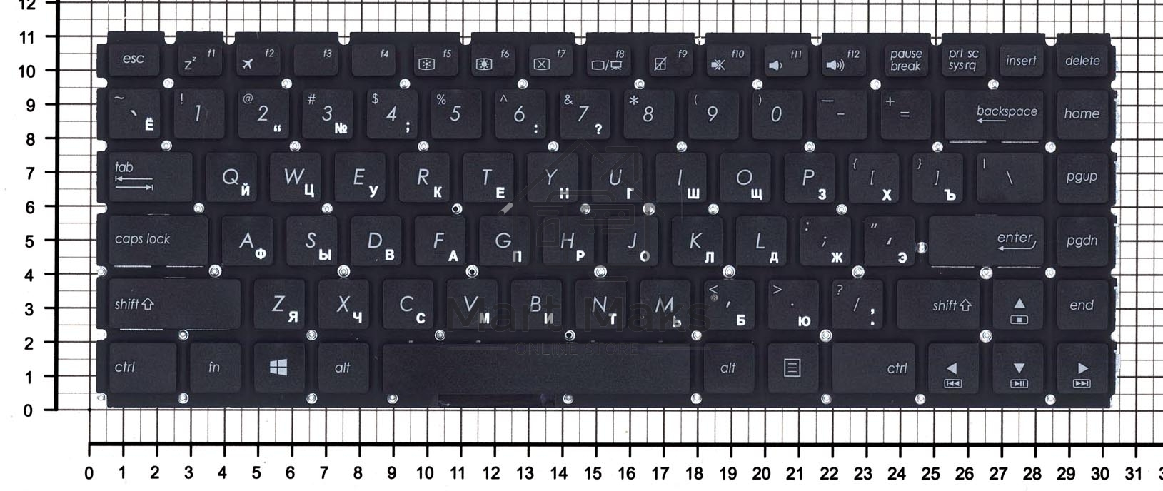 Клавиатура для ноутбука Asus Vivobook E403 E403SA E403NA черная