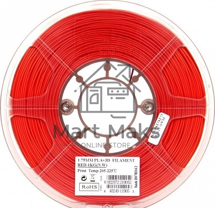 Пластик для принтера 3D Esun PLA+175R1 PLA d1.75мм 1кг 1цв. красный