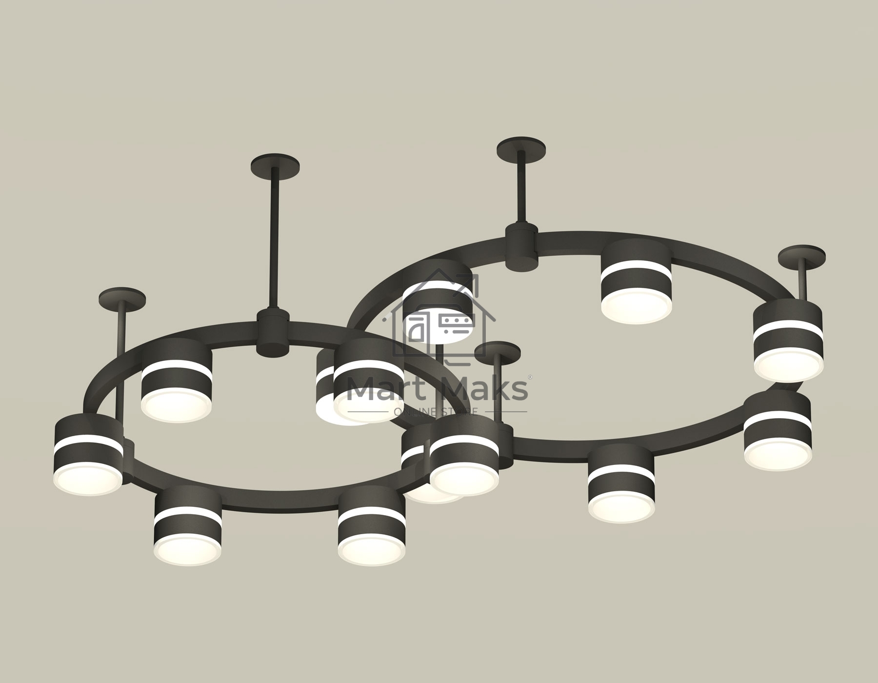 Светильник Ambrella light XR92221001/13 SBK/FR черный песок/белый матовый GX53 (A9222, A9227, C9238, C9232, N8445)
