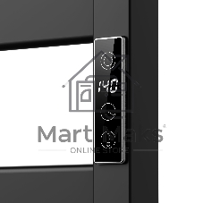 Полотенцесушитель дизайнерский электрический BAU Elite Black 53х52, подключение справа, черный матов
