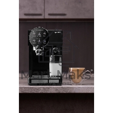 Кофеварка рожковая Vitek Midnight VT-8490 черный/серебристый 1,65 л 1238Вт 15 бар