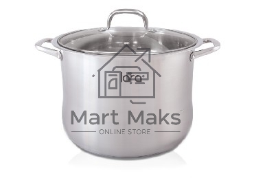 Кастрюля Lara LR02-42 10 л (нерж) 26x19 см, 10 л, капсулир индукц дно, стекл крышка