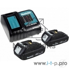 Набор Makita 2 шт BL1815N аккумулятор + 1 шт DC18SD зарядное устройсво + кейс 197143-8