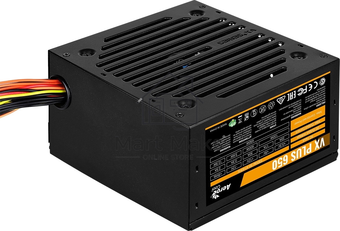Блок питания Aerocool / Formula VX-650 PLUS, 650Вт, 120мм, черный