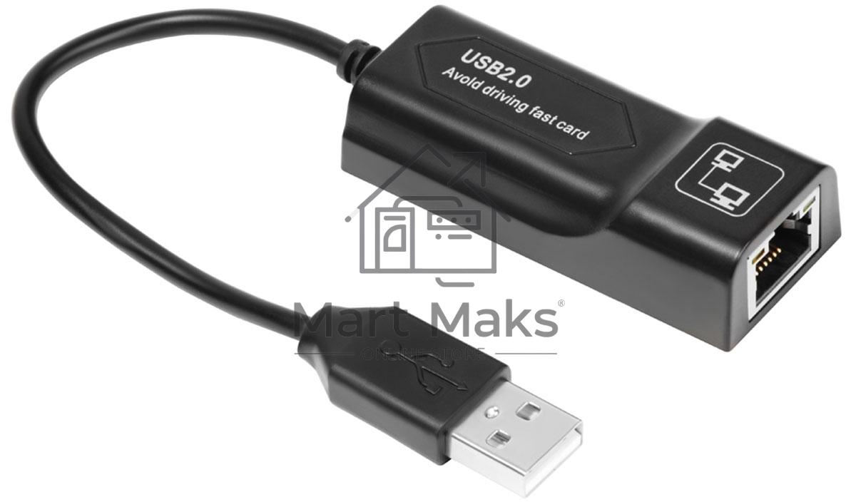 Переходник Greenconnect Адаптер USB 2.0 -> Ethernet RJ-45, USB 2.0 -> Ethernet RJ-45 GCR-LNU202