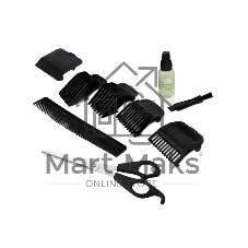 Машинка для стрижки волос Centek CT-2102 (черный/серый) 12 Вт, высококач.сталь, эргоном. дизайн, 4 насадки