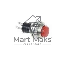 Выключатель-кнопка металл 220V 2А (2с) (ON)-OFF Ø10.2 красная Mini Rexant