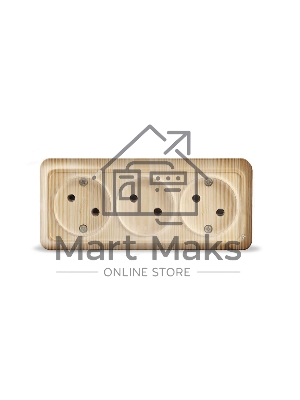 Розетка 3-м ОП Олимп без заземл. сосна UNIVersal 1172