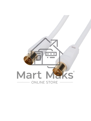 Шнур ТВ гнездо - ТВ штекер, длина 5 м етров, белый Rexant 18-0005