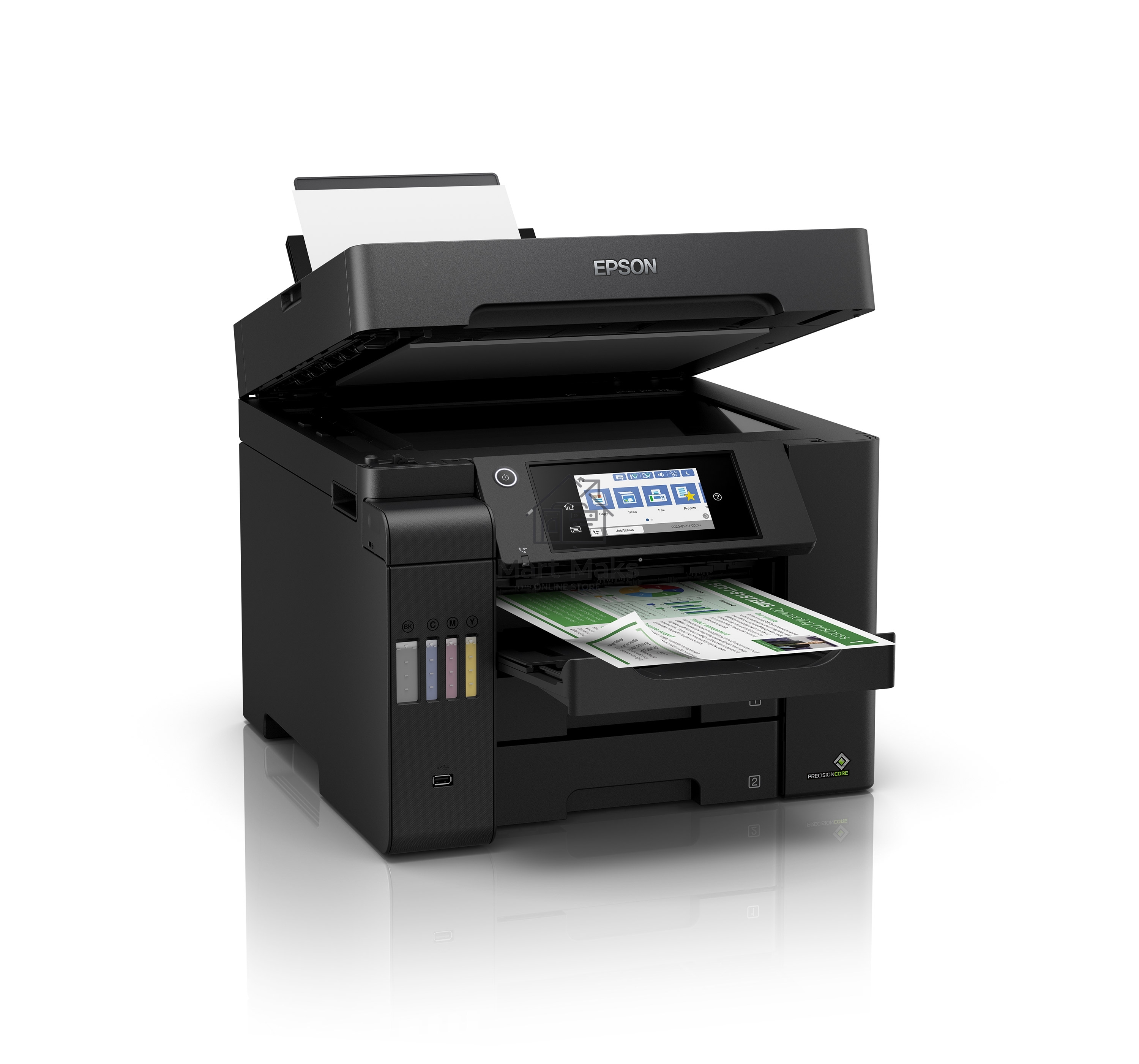 МФУ струйный Epson L6550 (C11CJ30404), A4, цветной, печ. до 25/12 стр/мин.(ч/б/цв.), скан. до 27.5 стр/мин., 4800x2400 dpi (печ.), 2400x1200 dpi (скан.), Ethernet, USB, Wi-Fi