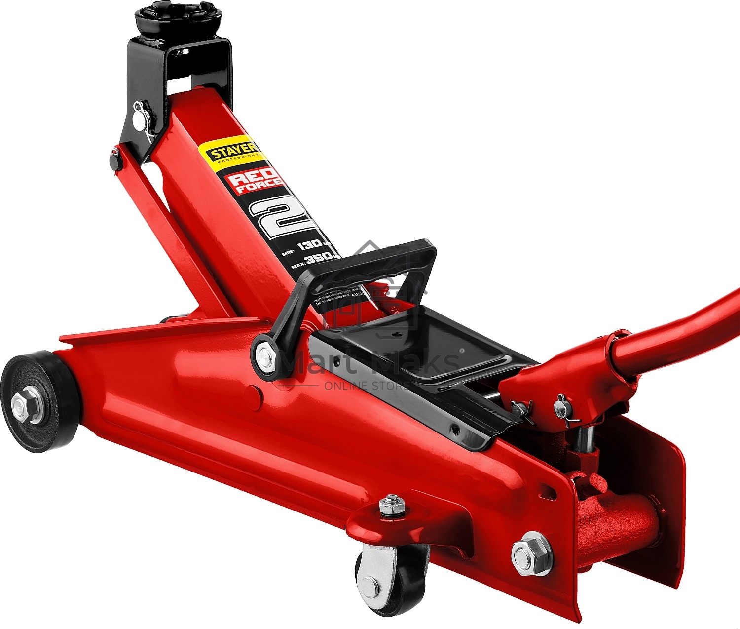 Домкрат STAYER 43153-2 гидравлический подкатной red force 2т 130-350мм