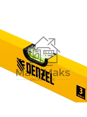 Уровень алюминиевый, 800 мм, фрезерованный, 3 глазка Denzel