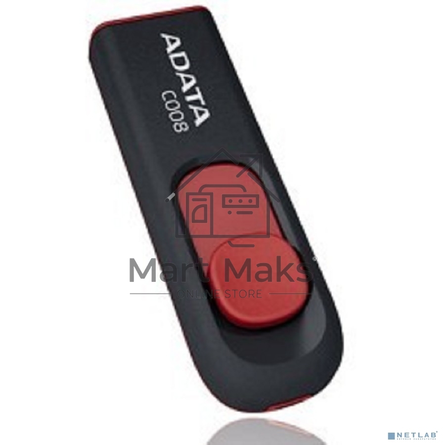 Флешка USB R/W ADATA R/W 16Gb C008 AC008-16G-RKD USB2.0 красный
