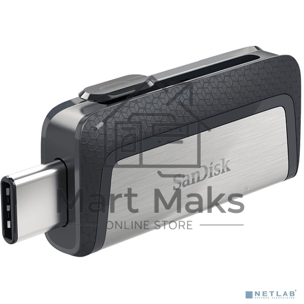 Флешка USB R/W R/W Sandisk 64Gb Ultra Dual SDDDC2-064G-G46 USB3.0 серый/узор