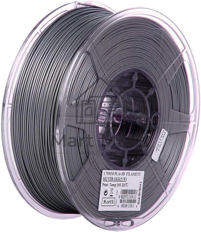 Пластик для принтера 3D Esun PLA+175S1 PLA d1.75мм 1кг 1цв. серебристый
