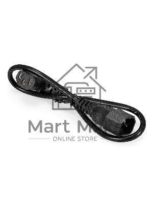 Кабель питания ExeGate Power EC-0,5P (C13 угловой->C14, VDE-250V-3*0.5мм2, медь, черный, 6A, 0.5м)