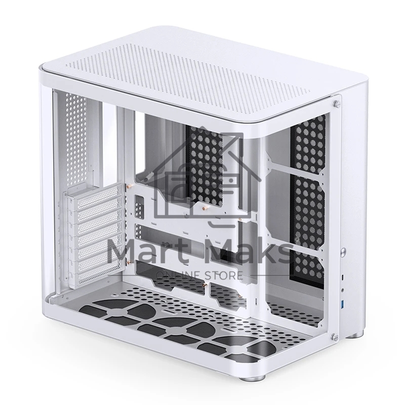 Компьютерный корпус без блока питания JONSBO TK-2, Midi-Tower, TG, no fans, 1xUSB-A 3.2 + 1xUSB-C 3.2, ATX, mATX, mITX White